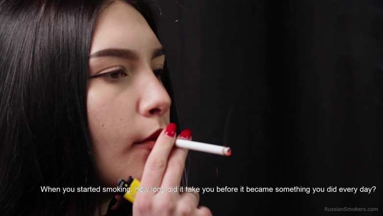Russian Smokers: Young Brunette Smoker Interview - Calm Voice, Deep Inhales, Honest Addiction...