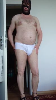 New White Underpants with Fine Rib and Opening