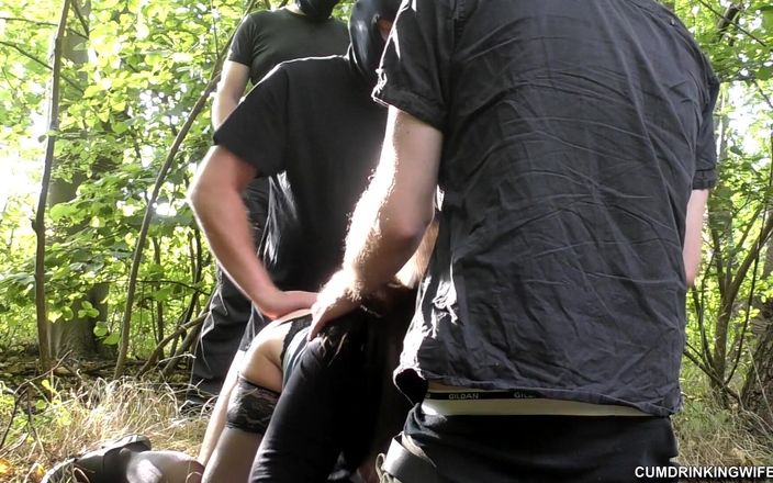 Cumdrinking Wife: Gangbang s Many Strangers v mezistátní poslední epizodě