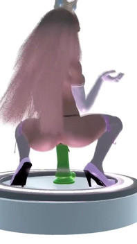 Prenses Peach büyük bir dildoya biniyor : süper mario hentai parodisi