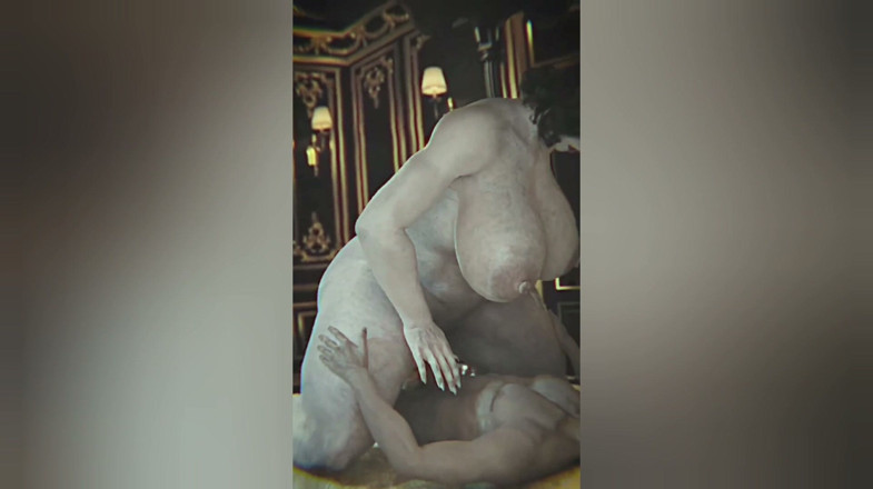 Divide XXX: Ai3d รุ่นแม่น่าเย็ด - การครอบงําของ Lady Dimitrescu โคลสอัพ