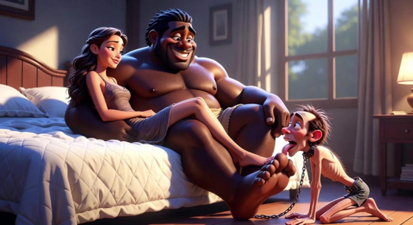 YOUR BEST FANTASY: Homem submisso grovels e lambe os pés de sua esposa...