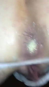 Grosse bite noire, creampie anal
