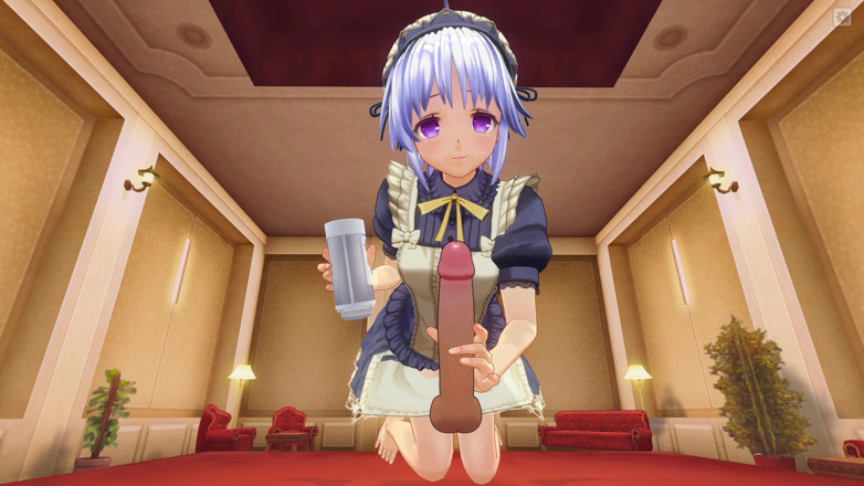 H3DC: 3D HENTAI pokojówka masturbuje swojego penisa fałszywą cipką