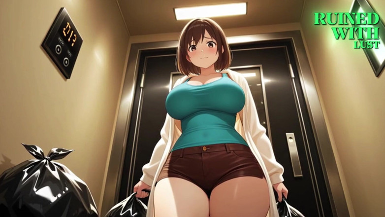 Private touch: Wife Trapped in the Elevator - XXX Fantasy with Neighbor [ai/animated]