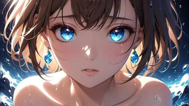 LustRender: Inattuale Emotion - la ragazza con le lacrime incandescente in un...