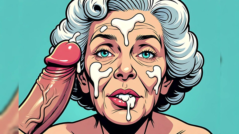 AI Porn: Vintage Cartoon Style Facials