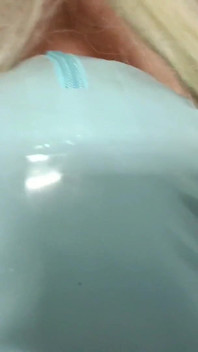 MILF with Blonde Pigtails and Perfect Tits Gives a POV Blowjob with Cumshot in Her Mouth