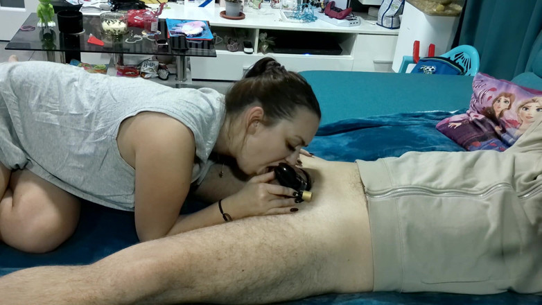 fantasycouplexxx: I Caged My Cock and Made Him Cum Inside the...