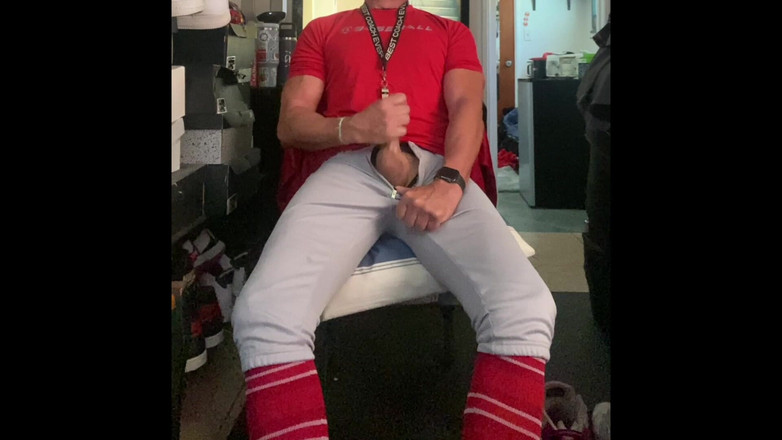JockDad87: După tachinare Jockdad87 Shoots a Load N Baseball Gear