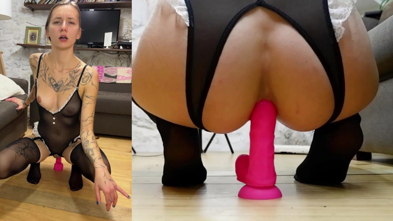 Cur1ouscoup420: The Maid Fucks Her Ass When Home Alone