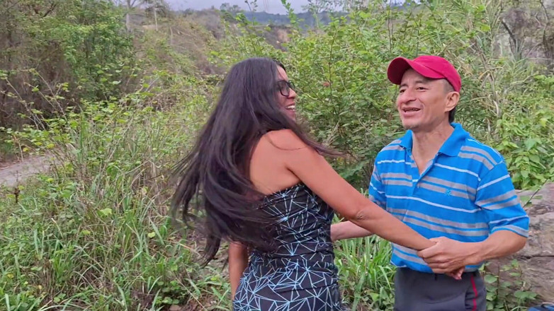 Lady: Perverted Old Man Fucks His Busty Stepdaughter in the Jungle...