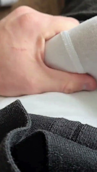 Lunch Break - Hot Stepdaddy Rubs His Fat Cock Through White Calvin Klein