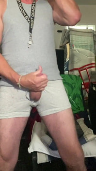 Jockdad87 Is Horned up in Gray Underwear