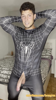 Big Load with No Hands! Spiderman Outfit