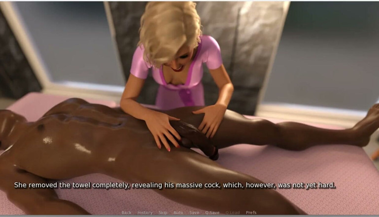 XXX Games Bunk: Moje hotwife - Herní hra - Roleplay - Dojící stůl - manželka dává masáž černochovi...