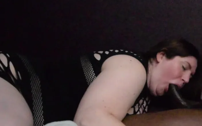 TrotzillaTheGod: Slobbing on a Hard Black Cock