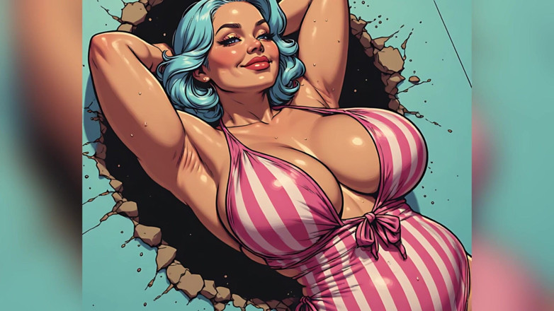 AI Porn: Big Boob Babes in Swimsuits Art