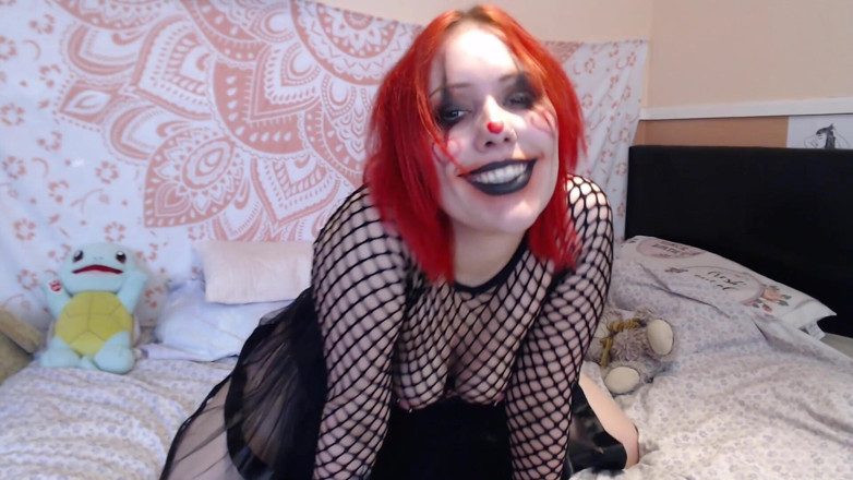 Ripley sweet studio: Curva clovn gotică câștigă ejaculare facială