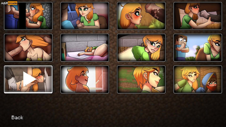 LewdArcade: Hornycraft Galerie Kolekce sexuálních scén [část 02] Minecraft parodie porno hra