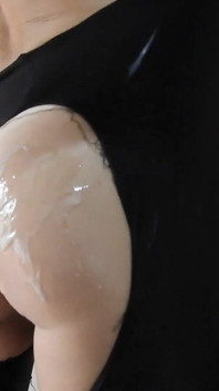 Lots of Cum on My Ass Cheek