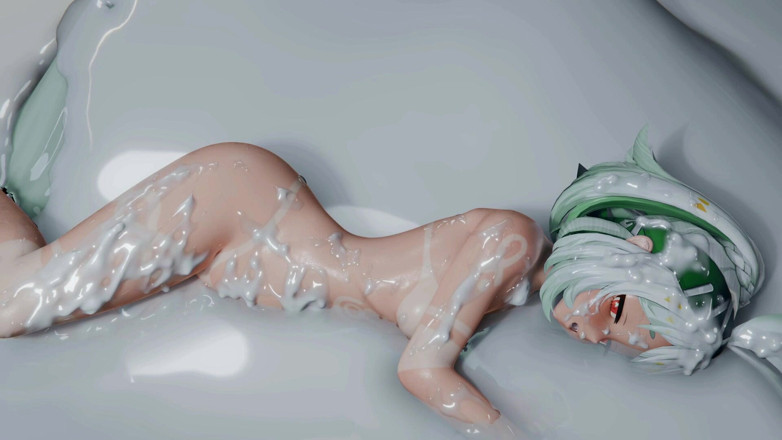 Smixix: Mualani green slime dupla penetração e boquete creampie extra cum...