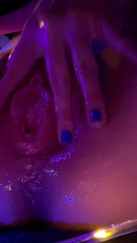 Artsy, Oily, String Light Pussy Rubbing