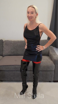 Thigh High Boots with a Little Black Dress