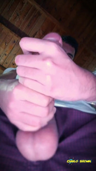 Intensywna masturbacja z plucie przed snem.