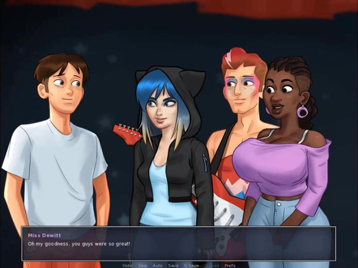 Cartoon Play: Summertime saga part 214 - black music teacher sucks