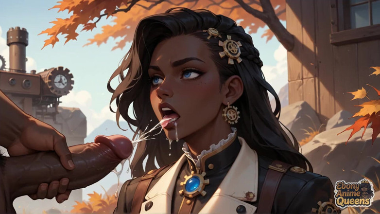 Ebony Anime Queens: Žhavá, cool temná bohyně je ošklivá v románku poháněném parním...