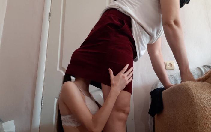 Lesbian-illusion: I Climbed Under My Teacher's Skirt so That No One...