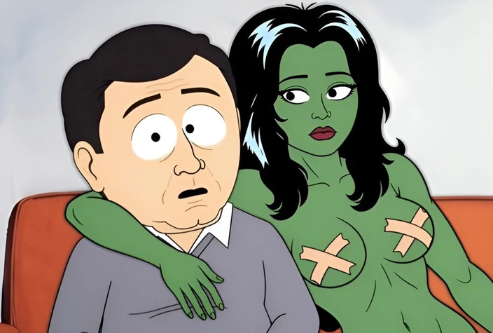 Octopussy Lovers Club: 荡妇 She-hulk 在第一次约会时被性交。卡通