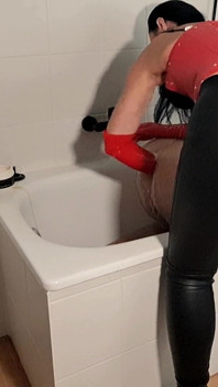 My Red Latexhands Are Deep in Your Asshole