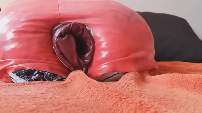 Naxy: Leather ass toy pumped
