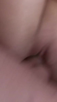 Blonde teen with small tits gets pussy creampied in pov