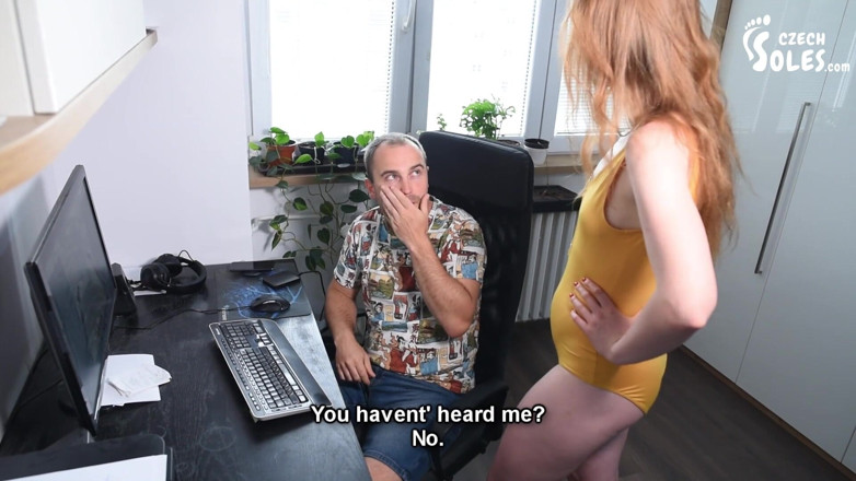 Czech Soles - foot fetish content: Bare feet in sneakers seduction and rent paying with her...