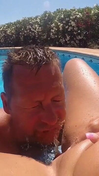 Lecken Und Fingern Am Pool