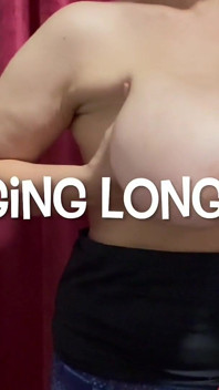 Saggy Long Tits Stretching