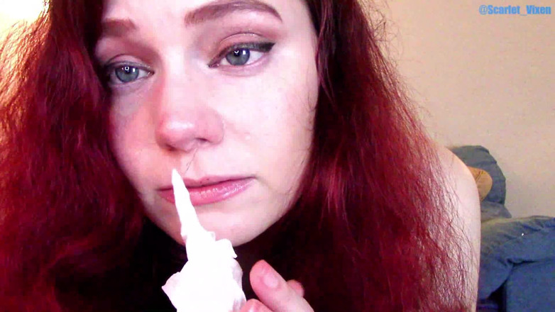 Scarlet Vixen: Sneeze Experiment Fail-blooper - Spices &amp; Tissue Tickling (wmv)