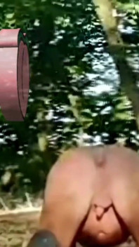 Ass on Full View in a Forest