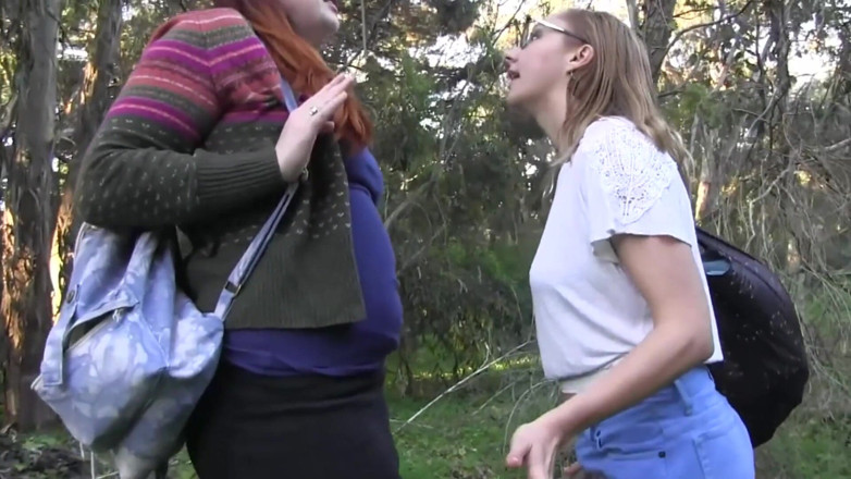 Watch Dirty Movies: 2 Women Are Walking and Want to Try Sex Outside...