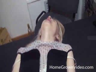 Homegrown Video: Eva Stoulen takes Artin's dick on a desk
