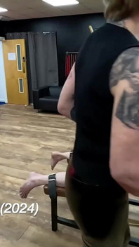 Dubbel domme rättslig caning av slav p