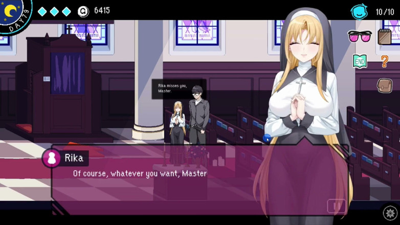 NSFWOtaku: Hentai-spel - kerk Hentai seksscènes 3 (Rika de onzedelijke non Heldinnen) - de censor