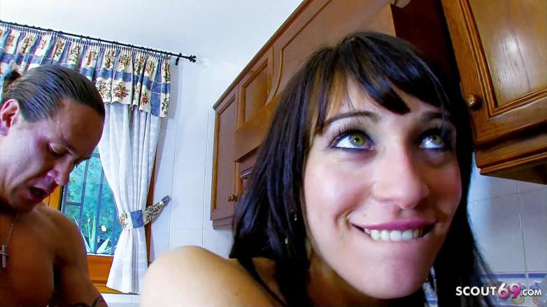 Full porn collection: Skinny MILF Gabrielle fucked by big cock in the kitchen