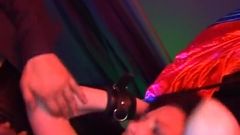 Tied German Whore Gangbanged in Dark Place