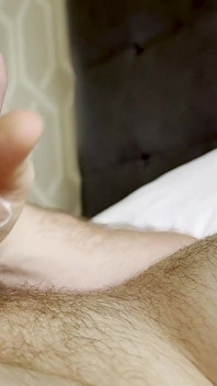 Stroking My Big White Cock