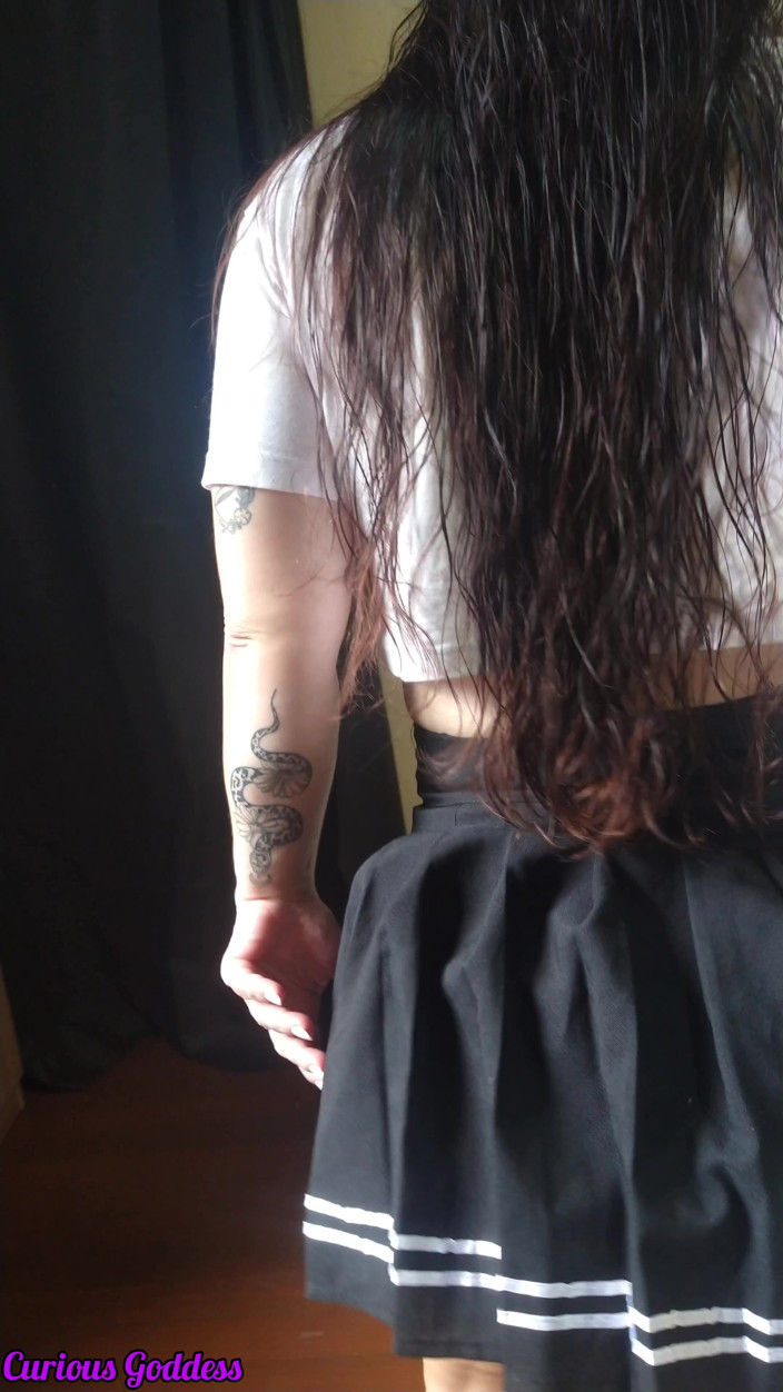 Adrian And Curious: Curious Goddess - Hot Brunette Wearing Only a Towel, Very Horny