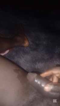 Cum Flowing off This Huge Black Allover the Follow